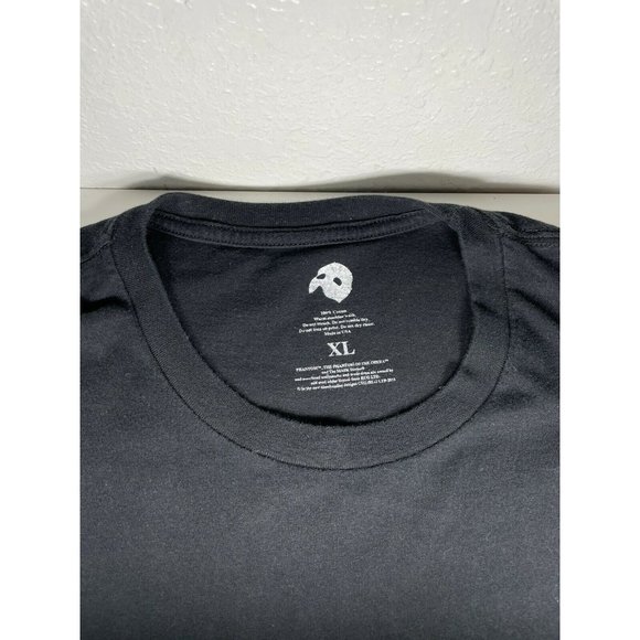 Phantom Of The Opera Short Sleeve T-Shirt Size XL Black Retro Broadway - Picture 3 of 4